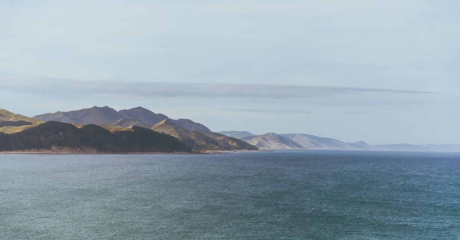 New Zealand's North Island coastline meeting the ocean