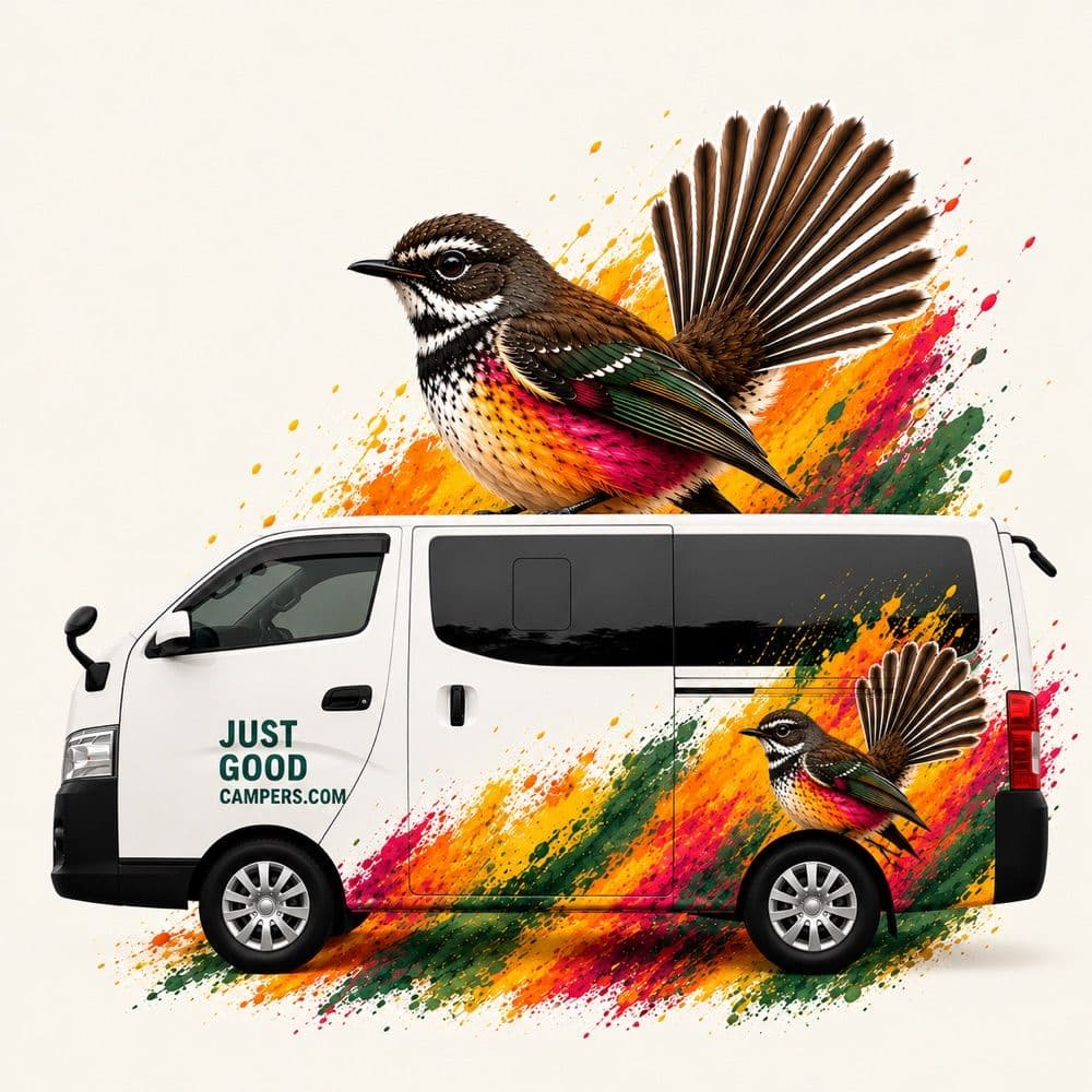 Pīwakawaka-camper te huur in Nieuw-Zeeland