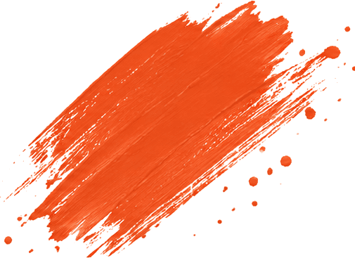 Orange brush stroke