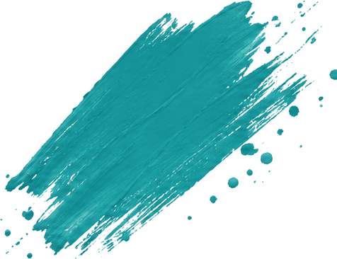 Teal brush stroke